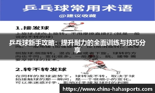 乒乓球新手攻略：提升耐力的全面训练与技巧分享
